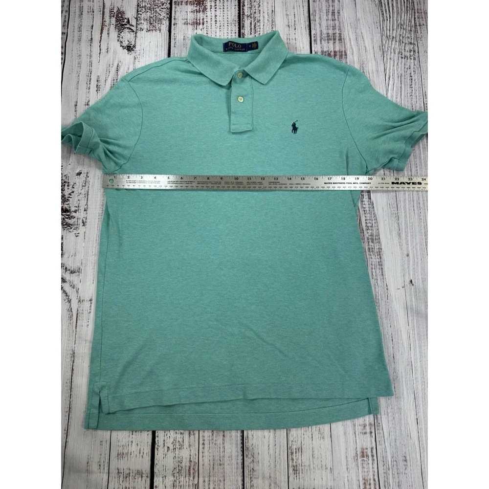 Polo Ralph Lauren Men's Shirt Aqua Green Short Sleeve Size Medium - Picture 4 of 12